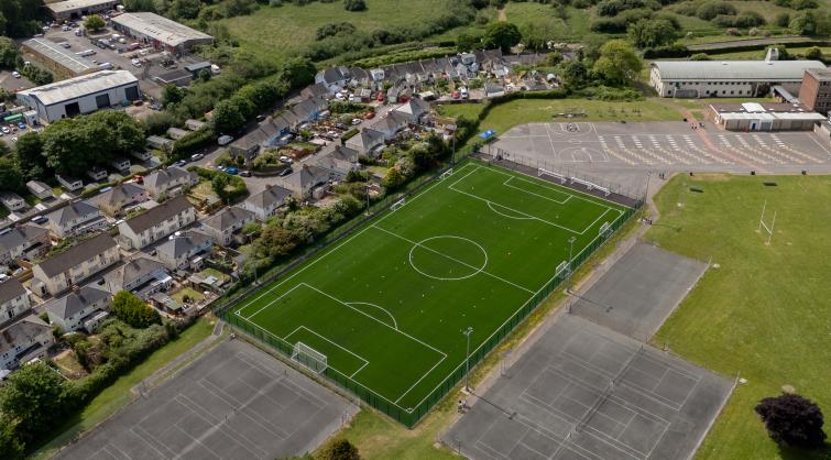 Aerial view of the superb new 3G pitch